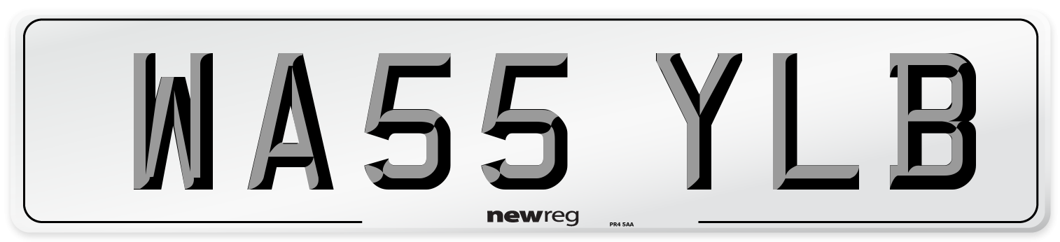 WA55 YLB Number Plate from New Reg